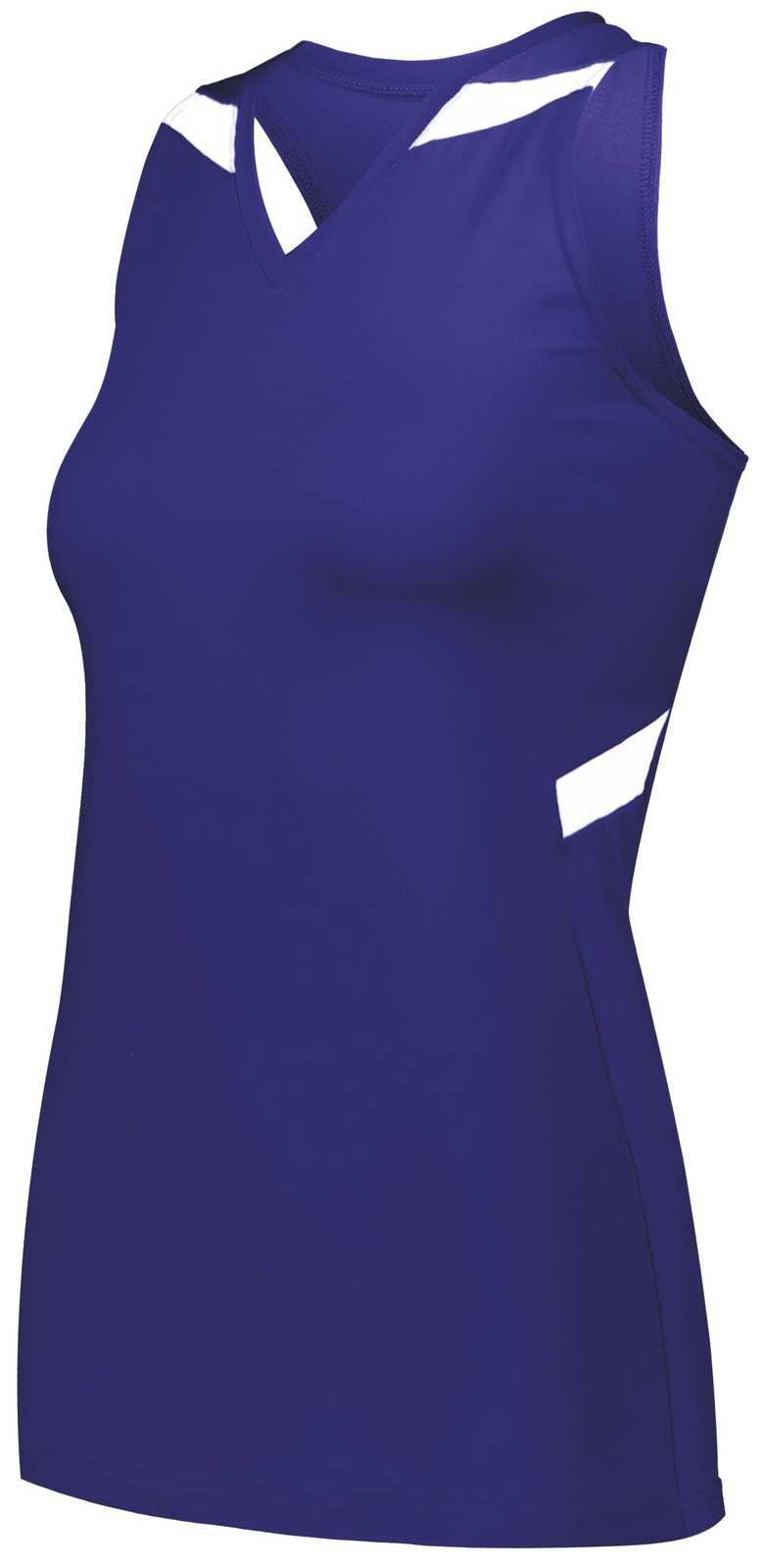 Holloway 221337 Ladies Pr Max Compression Jersey - Purple White - HIT a Double
