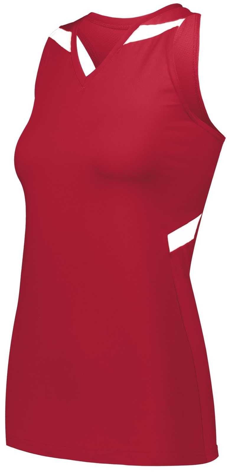 Holloway 221337 Ladies Pr Max Compression Jersey - Scarlet White - HIT a Double