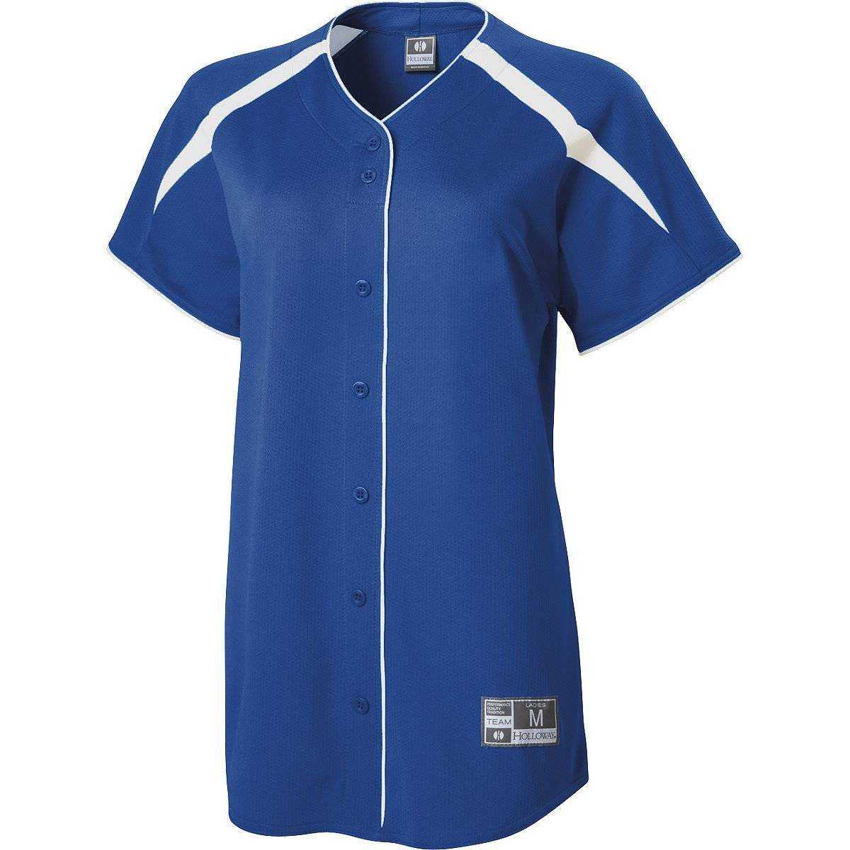 Holloway 221369 Ladies Blaze Jersey - Royal White - HIT a Double
