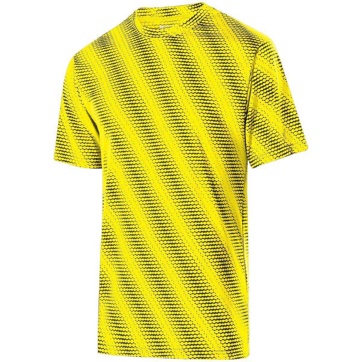 Holloway 222203 Youth Short Sleeve Torpedo Shirt -Bright Yellow Carbon - HIT a Double