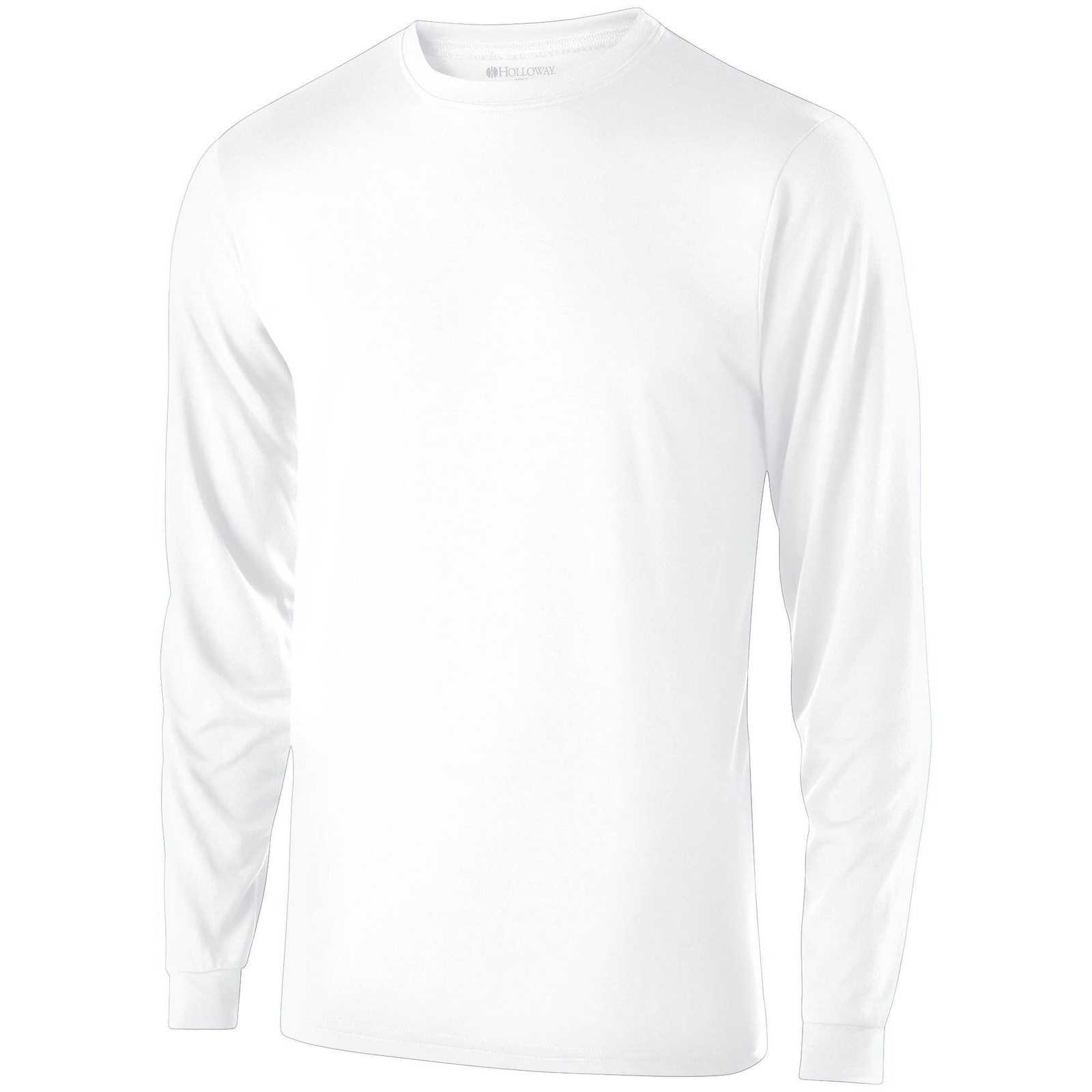 Holloway 222525 Gauge Shirt Long Sleeve - White - HIT a Double