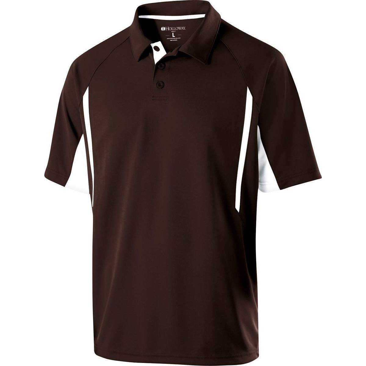 Holloway 222530 Avenger Polo Short Sleeve - Brown White - HIT a Double