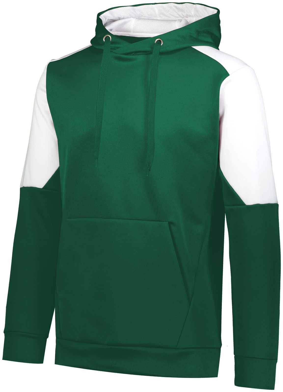 Holloway 222540 Blue Chip Hoodie - Dark Green White - HIT a Double