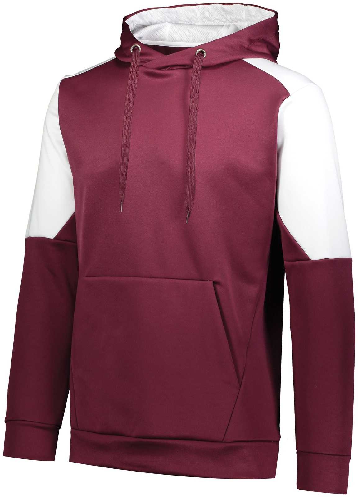 Holloway 222540 Blue Chip Hoodie - Maroon White - HIT a Double