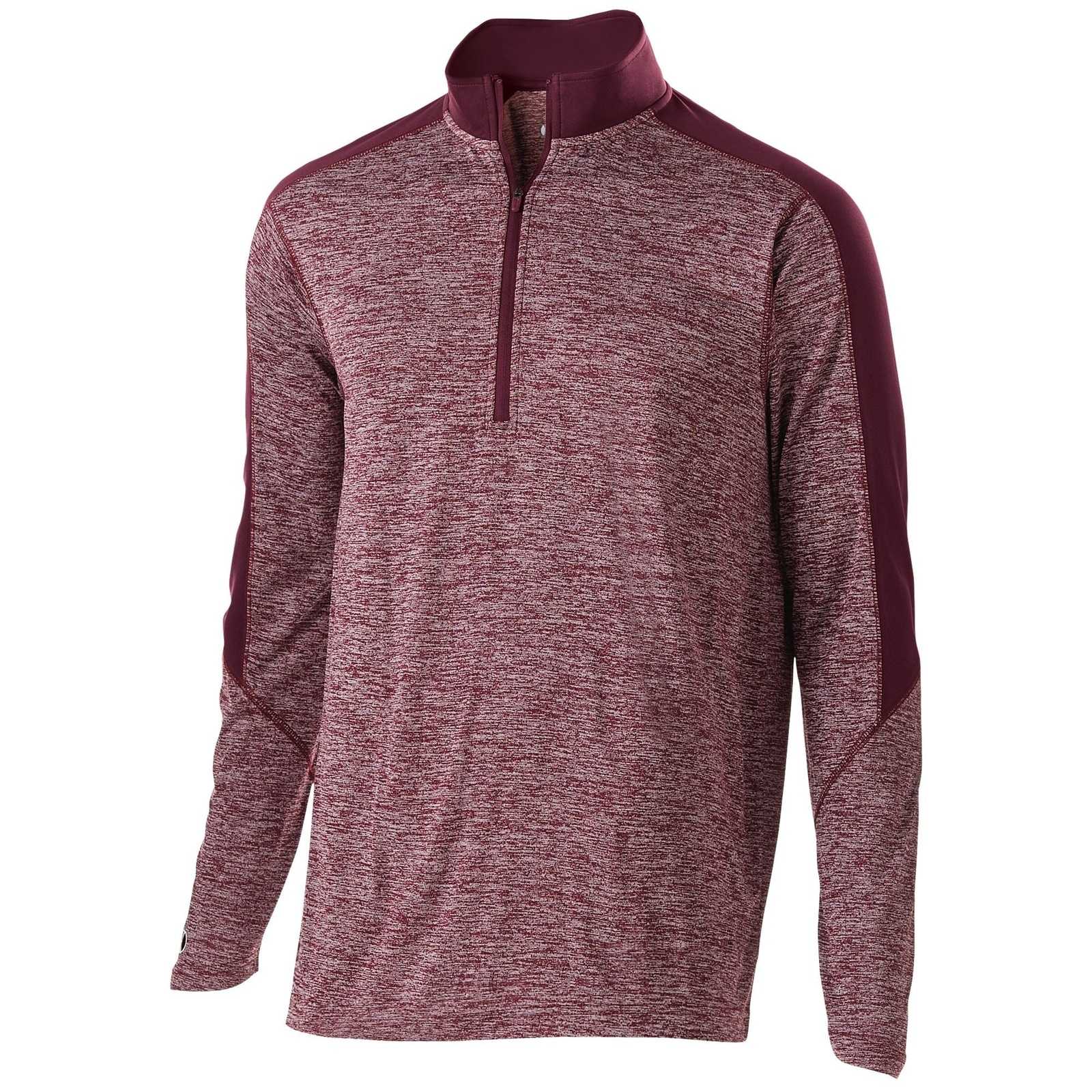 Holloway 222542 Electrify 1/2 Zip Pullover - Maroon Heather Maroon - HIT a Double