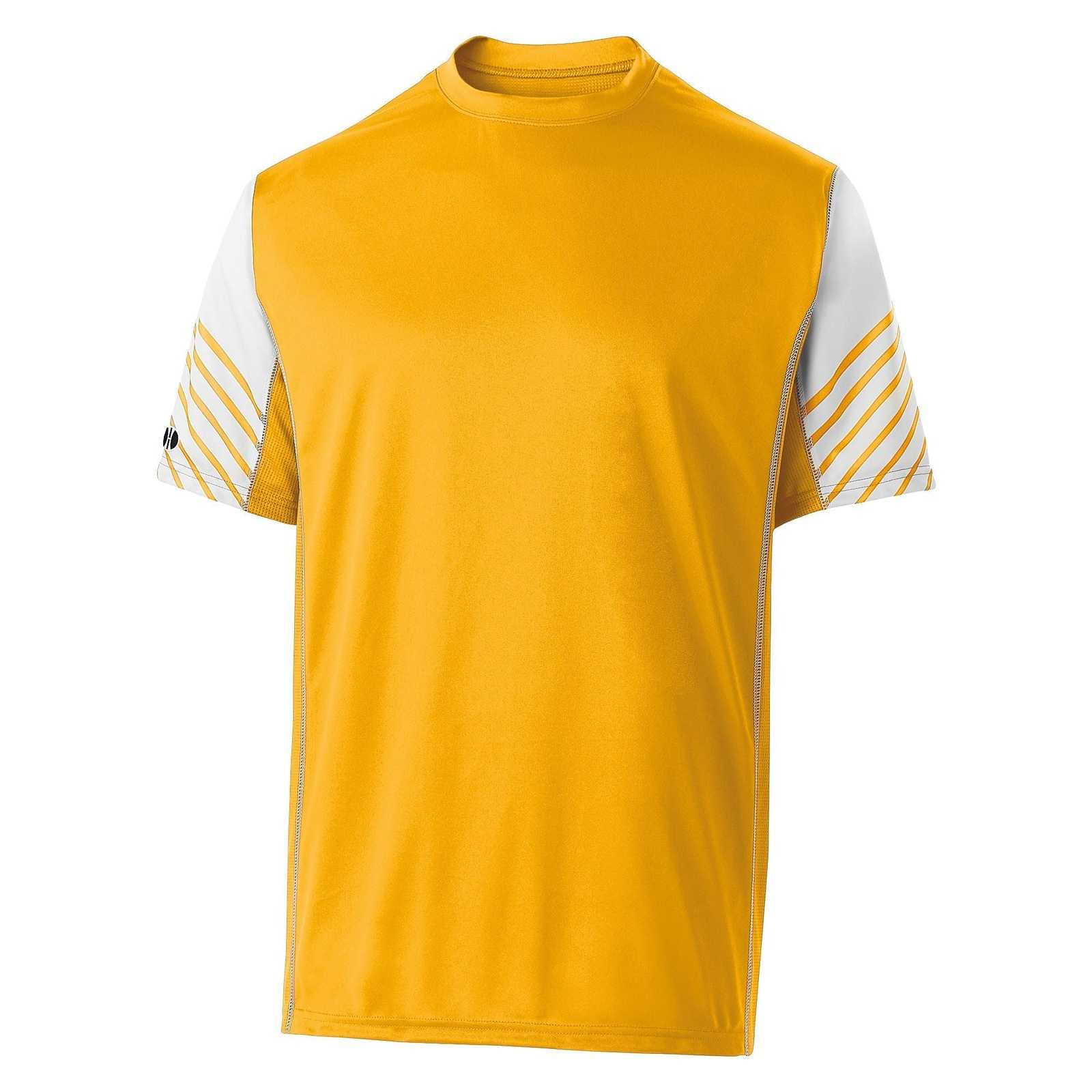 Holloway 222544 Arc Shirt Short Sleeve - Light Gold White - HIT a Double