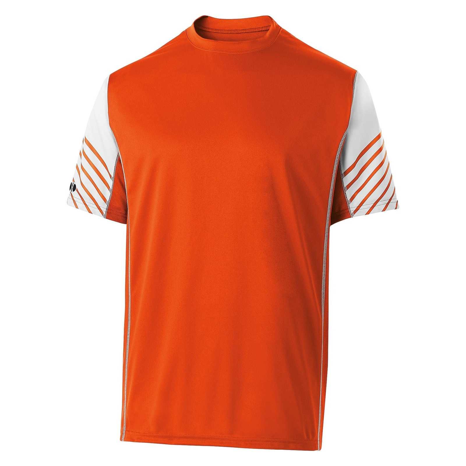 Holloway 222544 Arc Shirt Short Sleeve - Orange White - HIT a Double