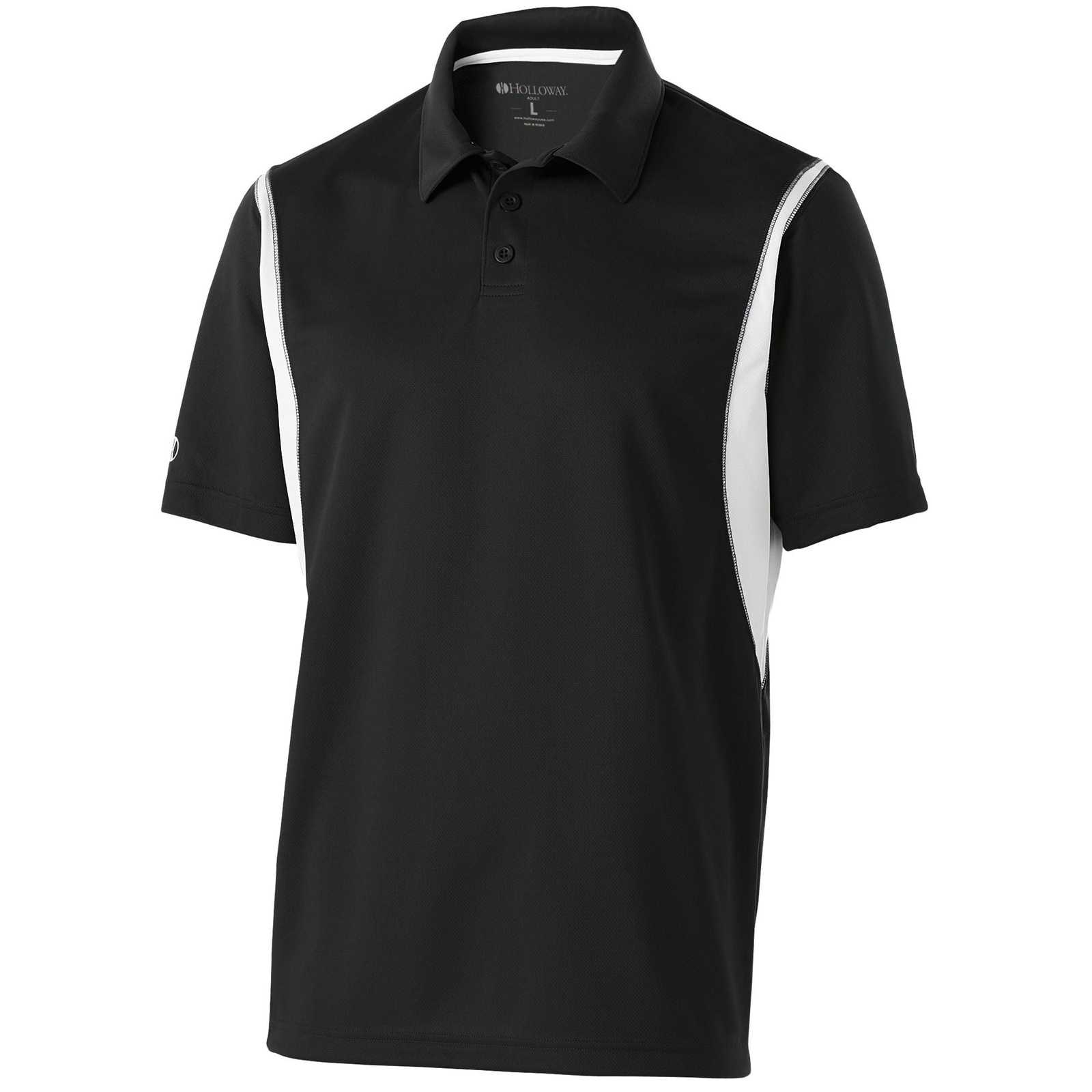Holloway 222547 Integrate Polo - Black White - HIT a Double