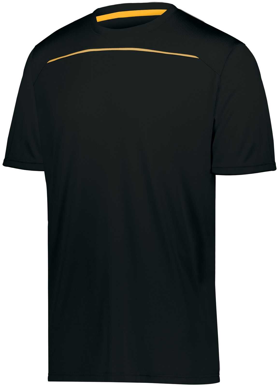 Holloway 222560 Defer Wicking Shirt - Black Gold - HIT a Double