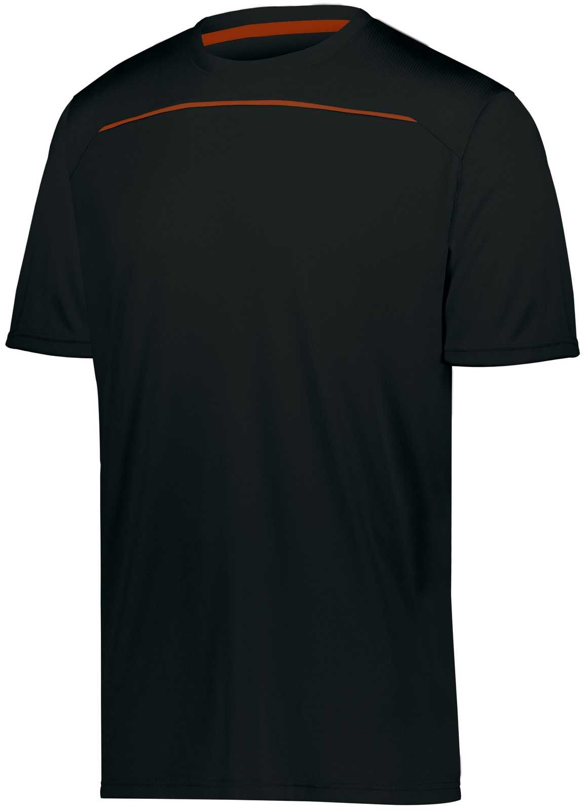 Holloway 222560 Defer Wicking Shirt - Black Orange - HIT a Double