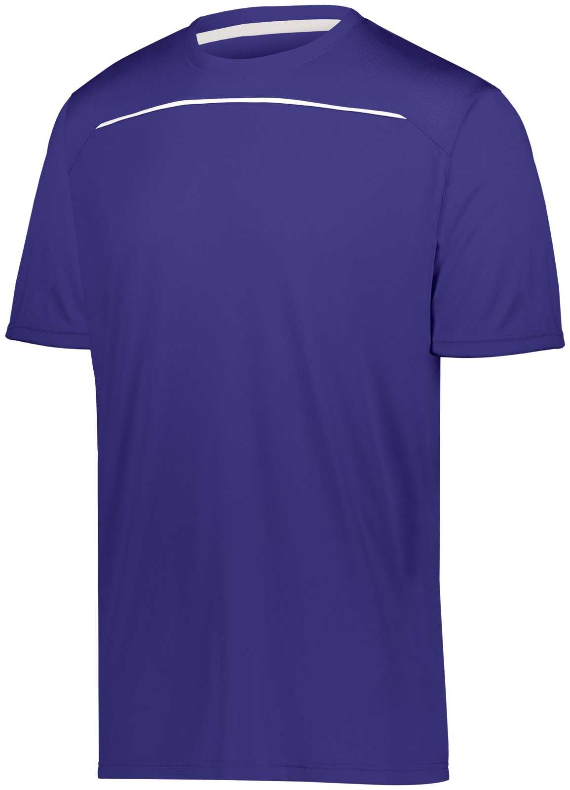 Holloway 222560 Defer Wicking Shirt - Purple White - HIT a Double