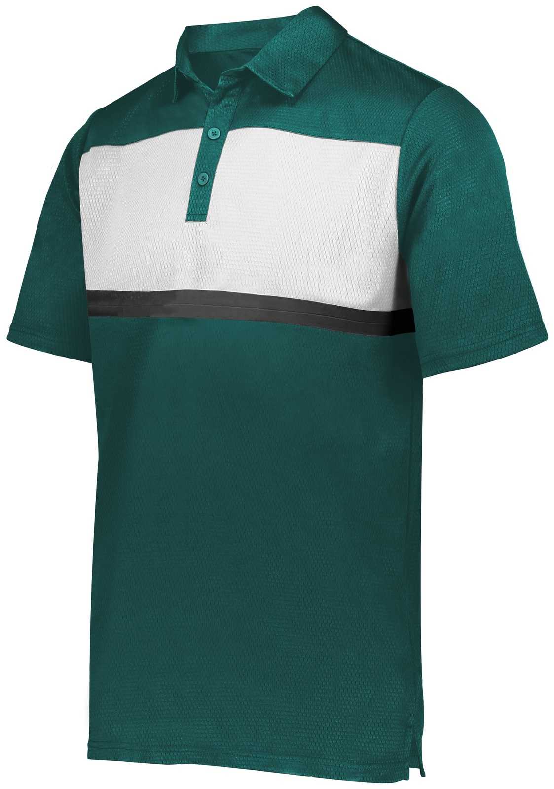 Holloway 222576 Prism Bold Polo - Dark Green White - HIT a Double