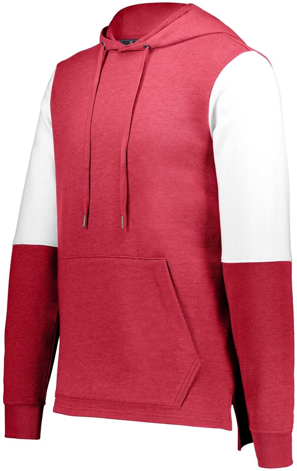 Holloway 222581 Ivy League Team Hoodie - Scarlet Heather White - HIT a Double