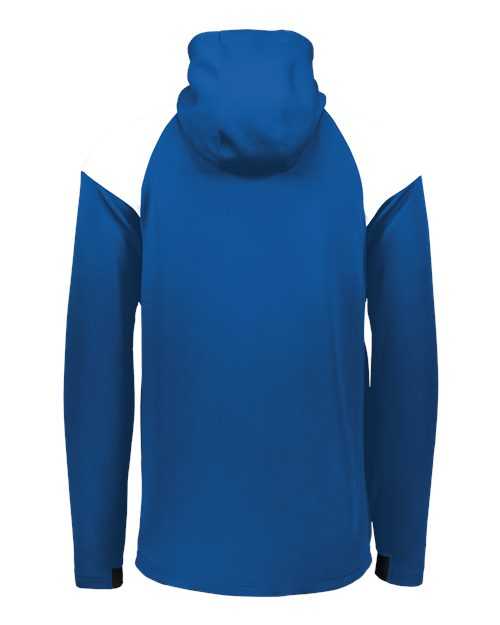 Holloway 222584 Limitless Quarter-Zip Hooded Pullover - Royal White - HIT a Double