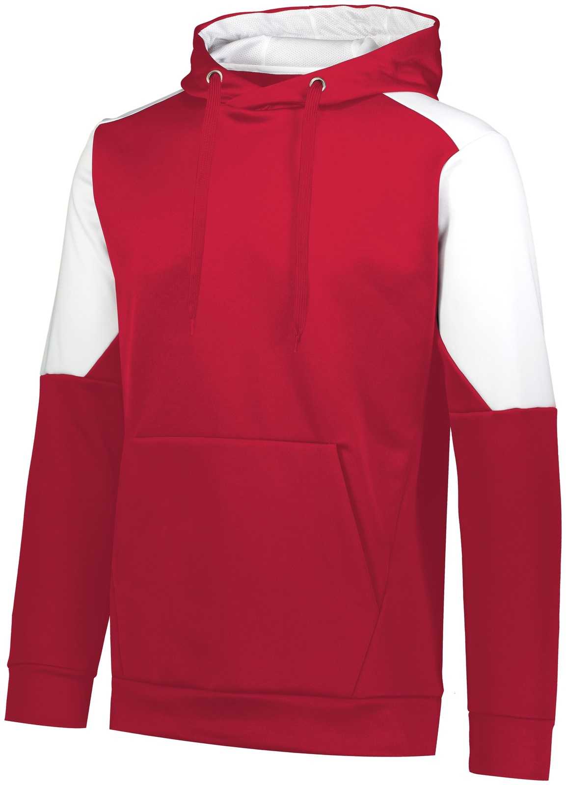 Holloway 222640 Youth Blue Chip Hoodie - Scarlet White - HIT a Double