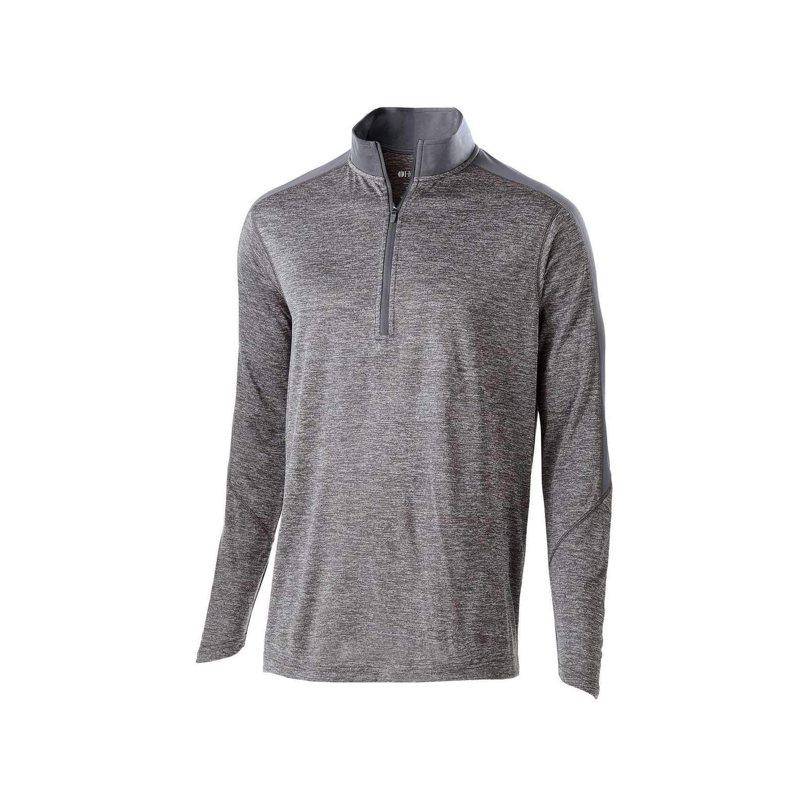Holloway 222642 Youth Electrify 1/2 Zip Pullover - Graphite Heather Graphite - HIT a Double