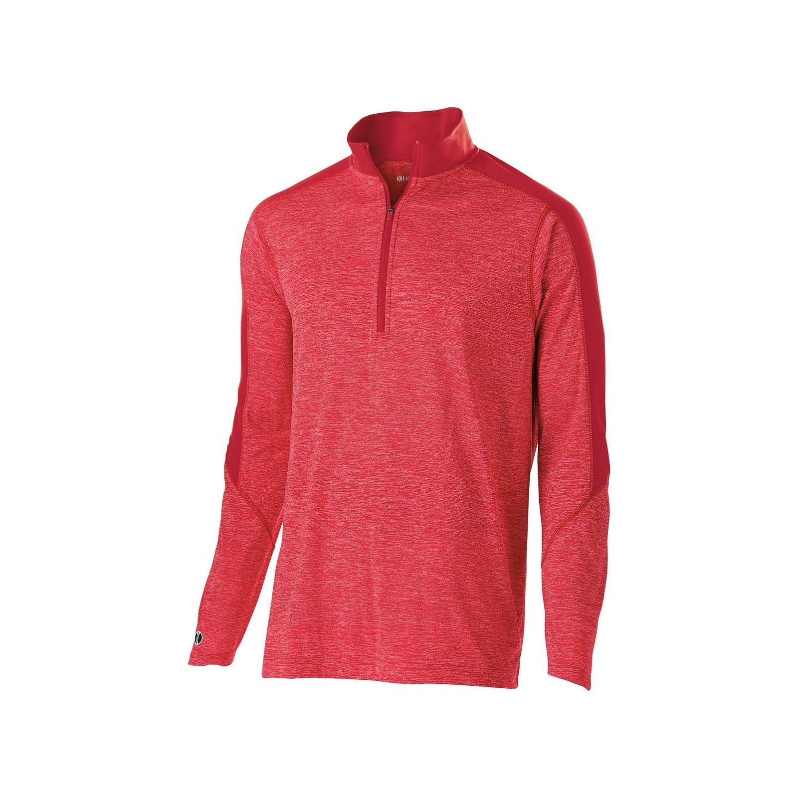 Holloway 222642 Youth Electrify 1/2 Zip Pullover - Scarlet Heather Scarlet - HIT a Double