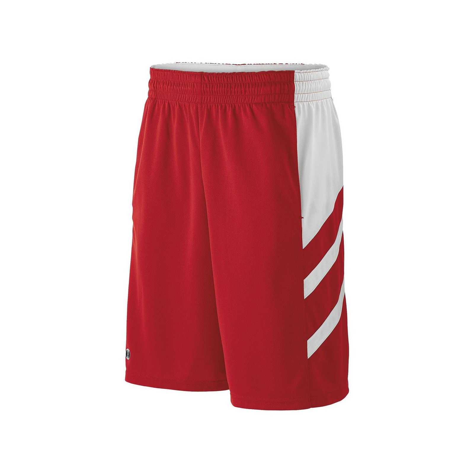 Holloway 222646 Youth Helium Short - Scarlet White - HIT a Double