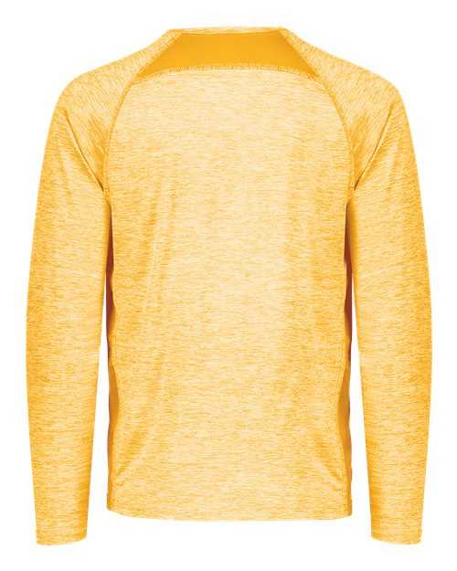 Holloway 222670 Youth Electrify CoolCore Long Sleeve T-Shirt - Gold Heather - HIT a Double