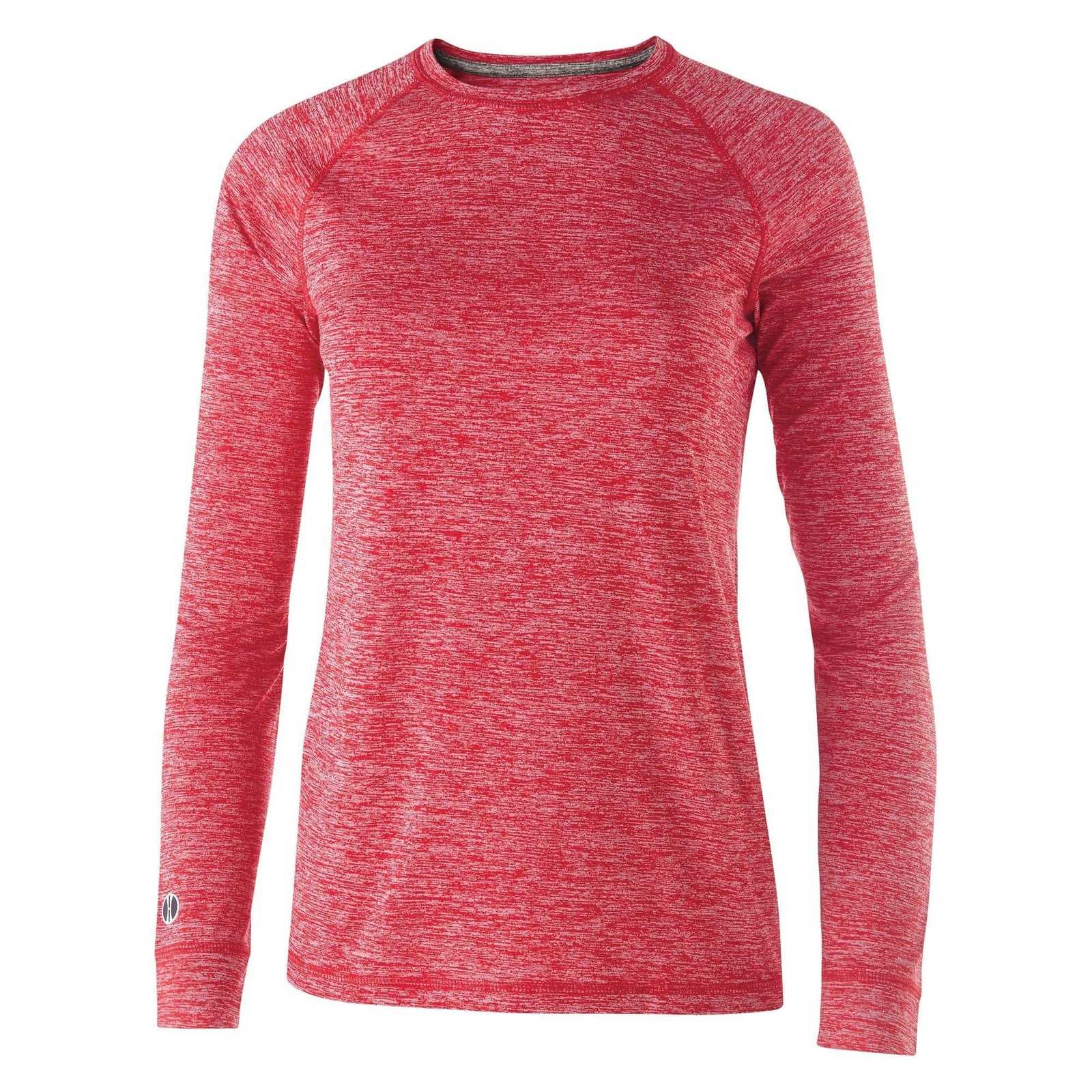 Holloway 222724 Ladies' Electrify 2.0 Shirt Long Sleeve - Scarlet - HIT a Double