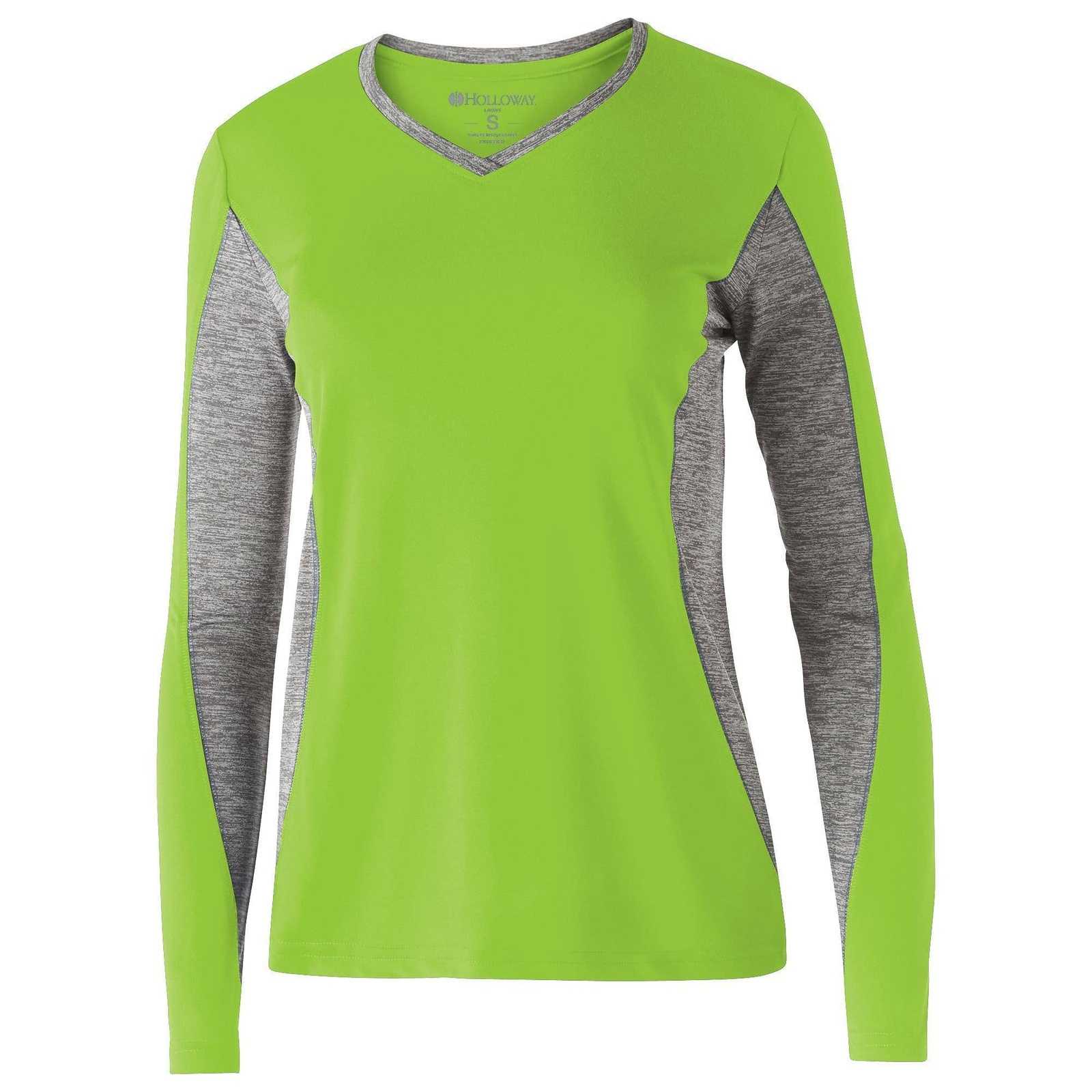 Holloway 222727 Ladies' Stellar Shirt - Lime Graphite Heather - HIT a Double