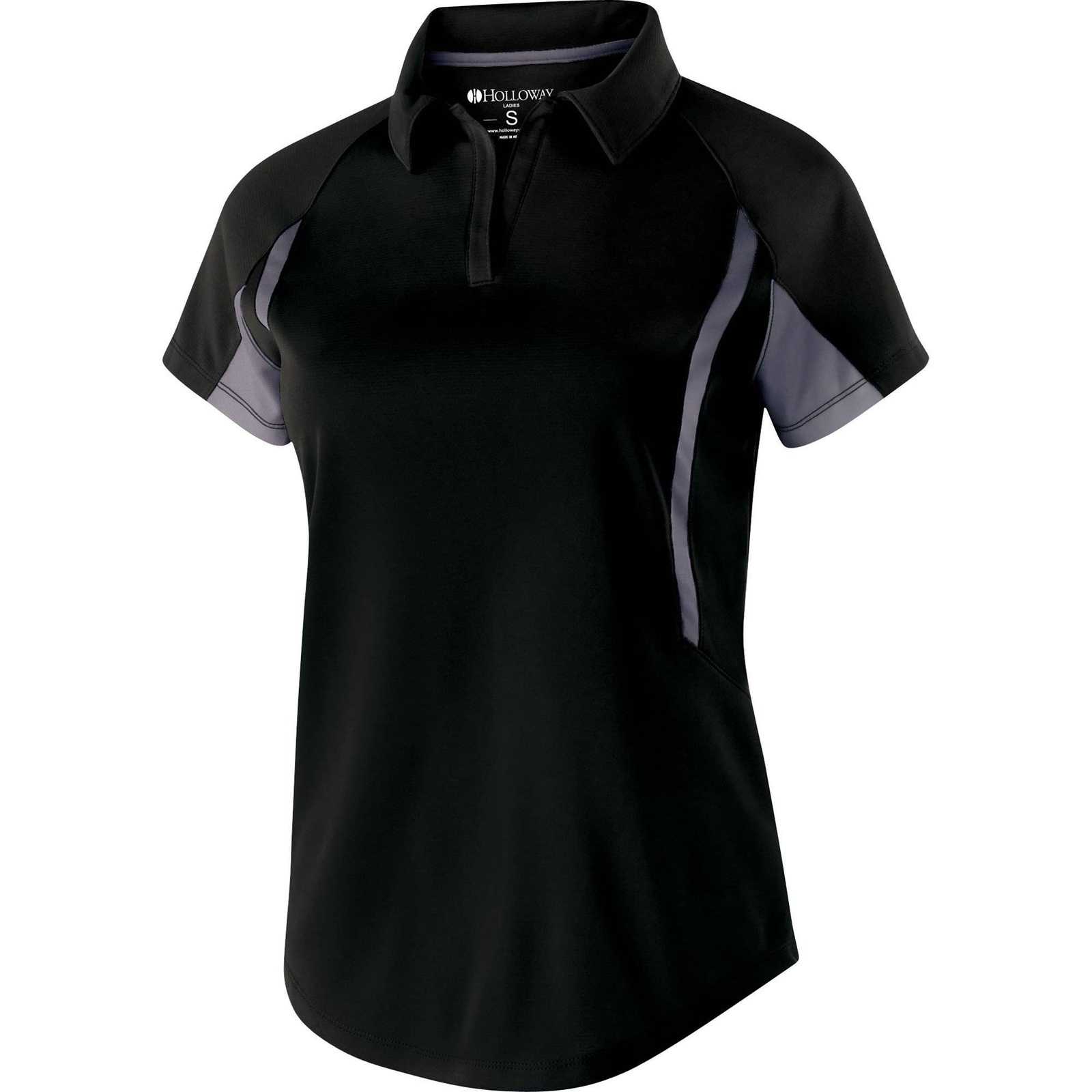 Holloway 222730 Ladies' Avenger Polo Short Sleeve - Black Graphite - HIT a Double