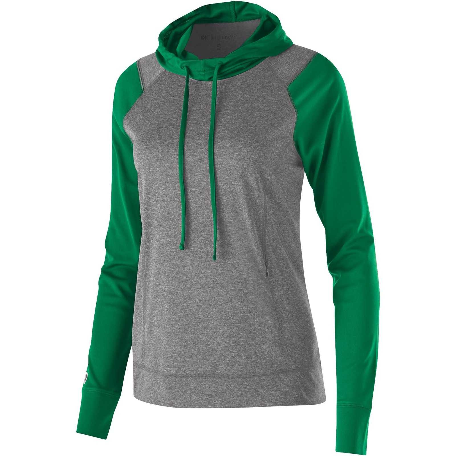 Holloway 222739 Ladies' Echo Hoodie - Graphite Heather Kelly - HIT a Double