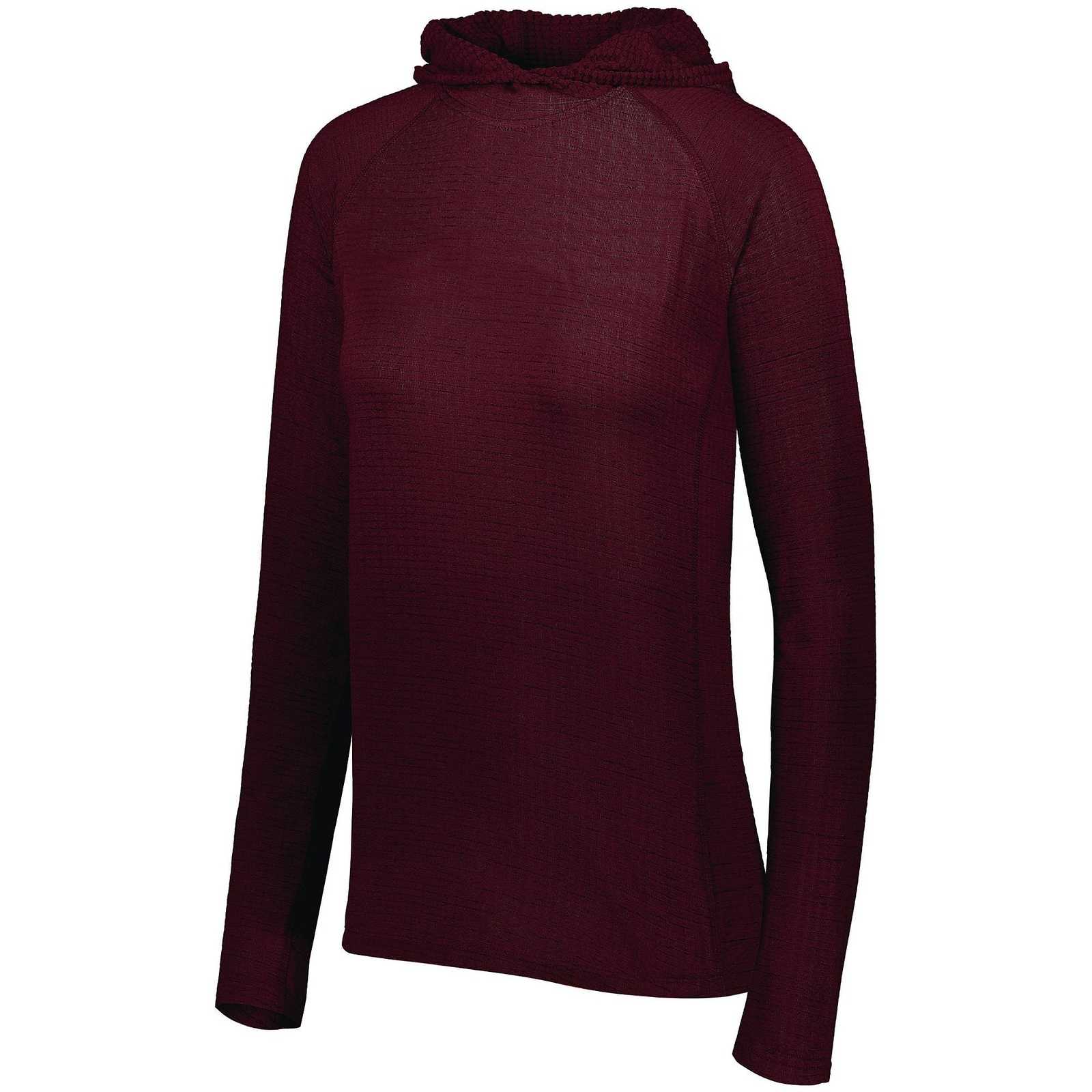 Holloway 222753 Ladies 3D Regulate Lightweight Pullover - Maroon Heather - HIT a Double