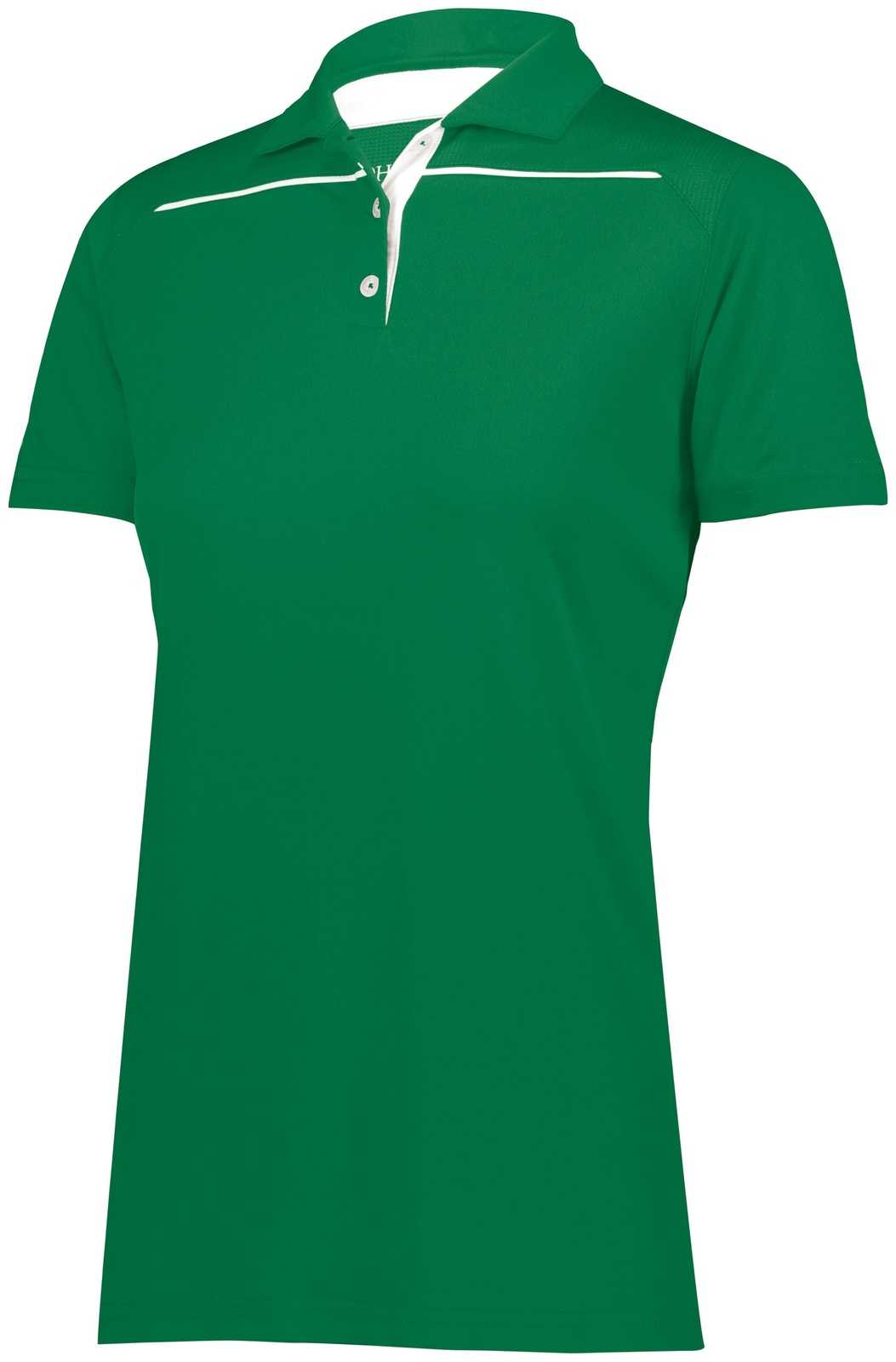 Holloway 222761 Ladies Defer Polo - Kelly White - HIT a Double