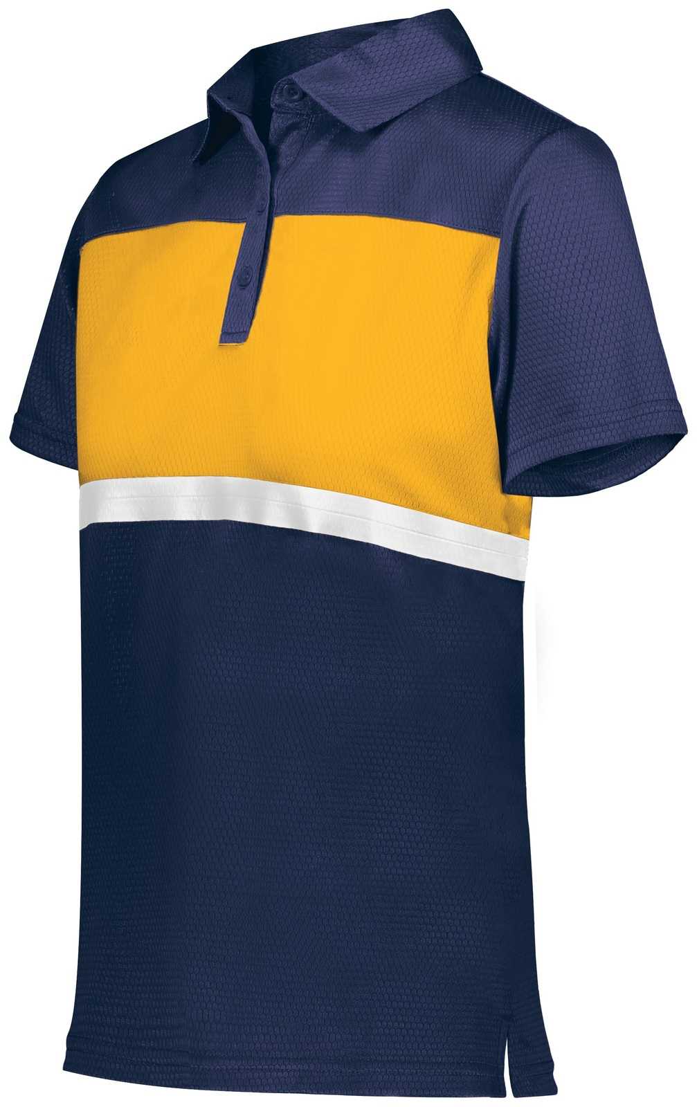 Holloway 222776 Ladies Prism Bold Polo - Navy Gold - HIT a Double