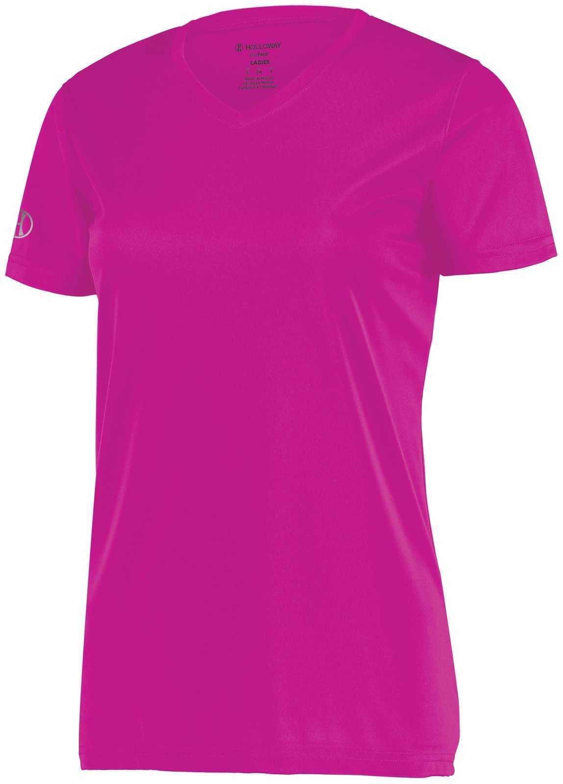Holloway 222820 Ladies Momentum Tee - Power Pink - HIT a Double