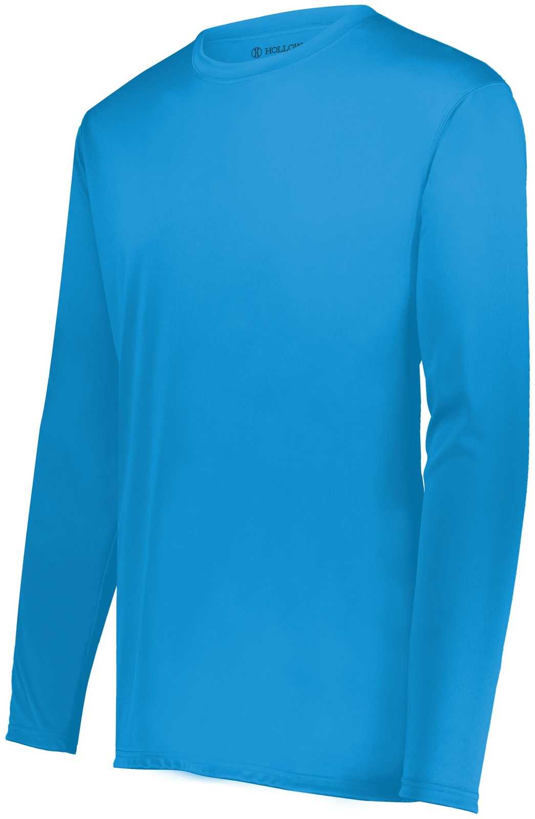 Holloway 222823 Youth Momentum Long Sleeve Tee - Power Blue - HIT a Double
