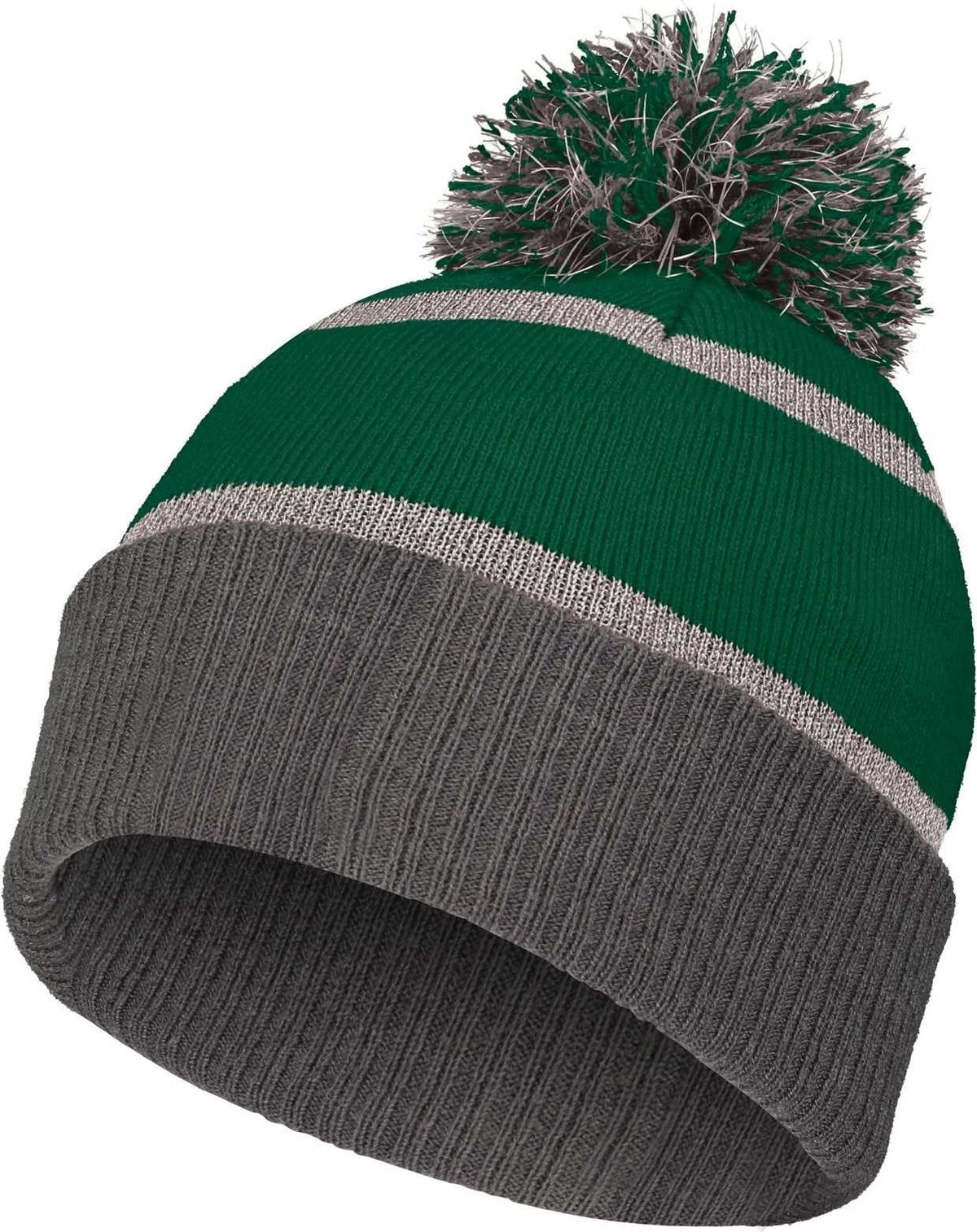 Holloway 223816 Reflective Beanie with Cuff - Forest Carbon - HIT a Double
