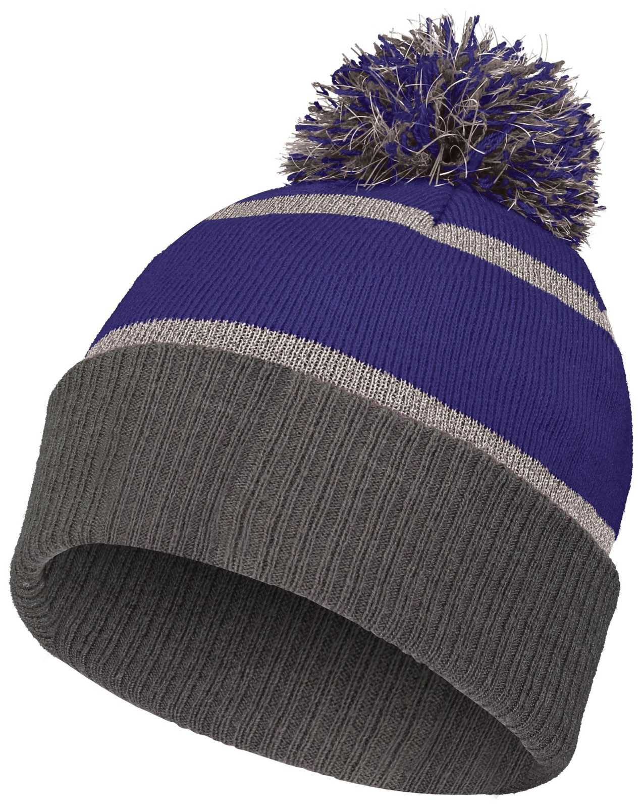 Holloway 223816 Reflective Beanie with Cuff - Purple Carbon - HIT a Double