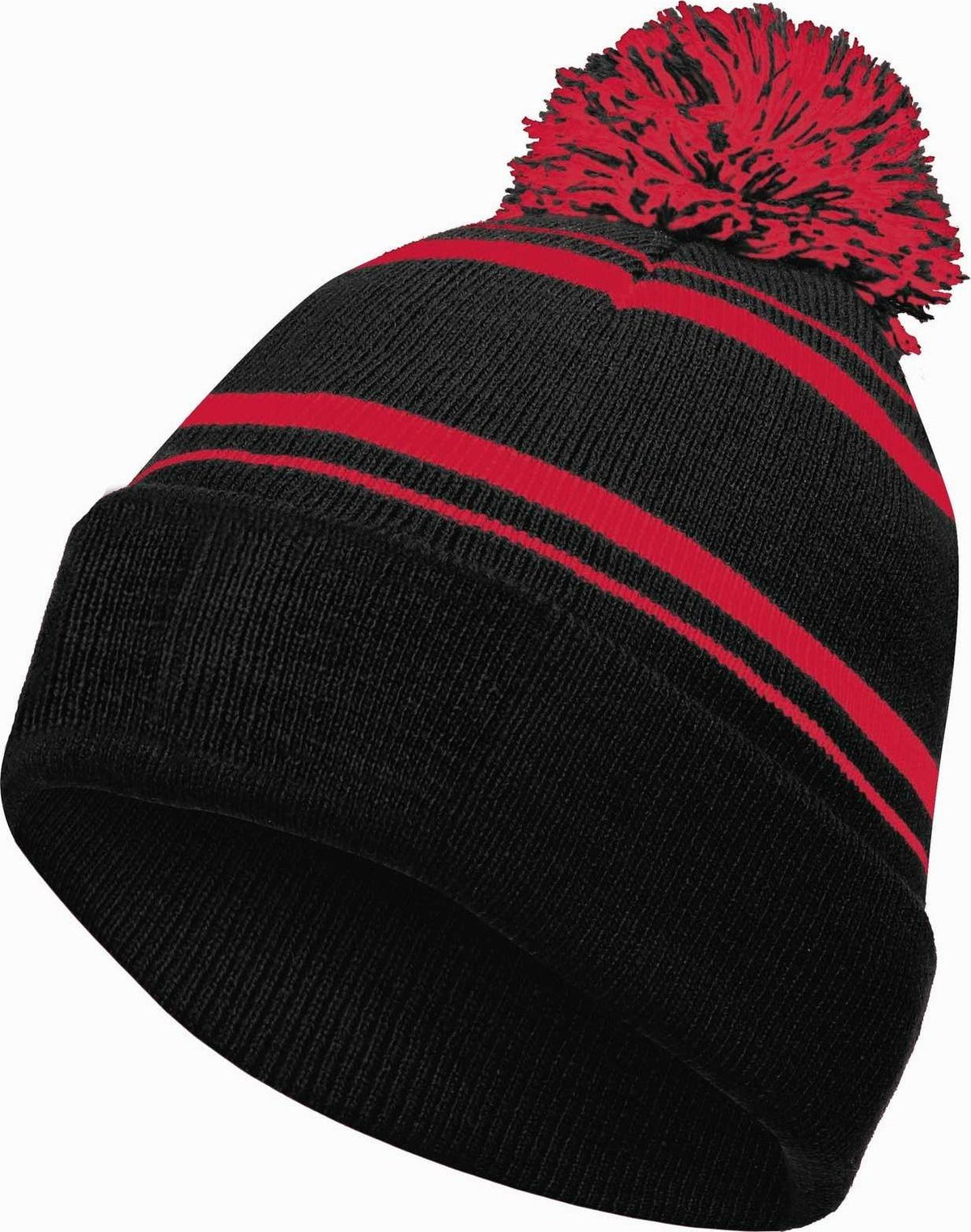 Holloway 223860 Homecoming Beanie with Cuff - Black Scarlet - HIT a Double