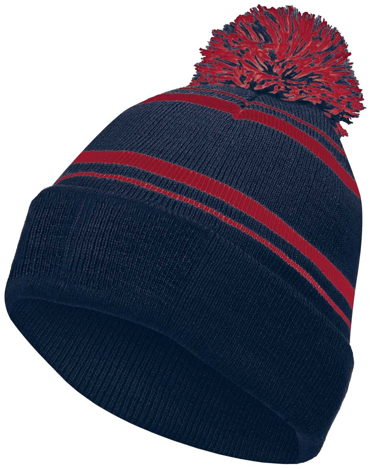 Holloway 223860 Homecoming Beanie with Cuff - Navy Scarlet - HIT a Double