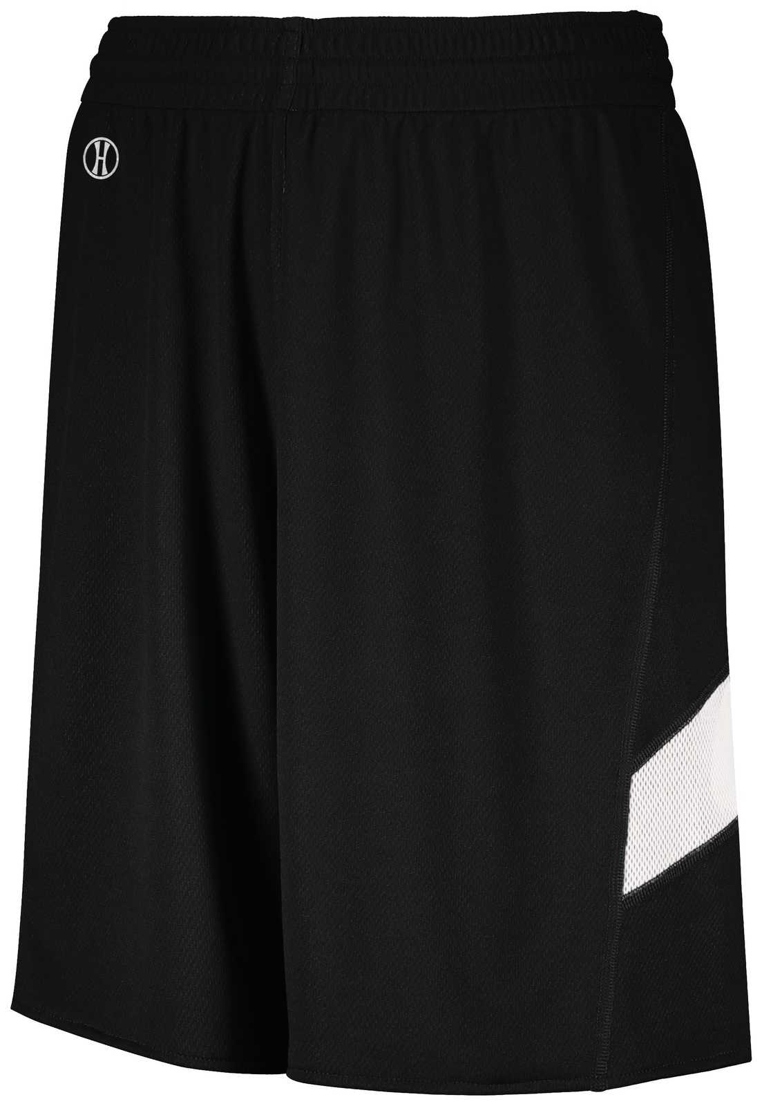 Holloway 224279 Youth Dual-Side Single Ply Basketball Shorts - Black White - HIT a Double