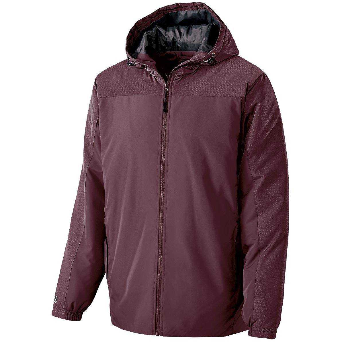Holloway 229017 Bionic Hooded Jacket - Maroon Carbon - HIT a Double