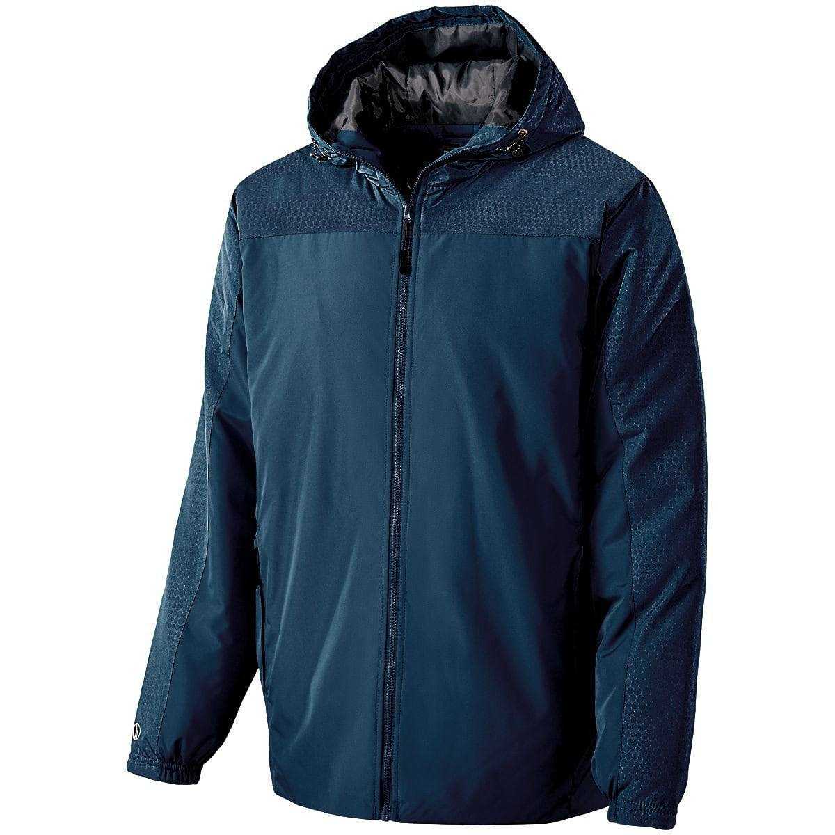 Holloway 229217 Youth Bionic Hooded Jacket - Navy Carbon - HIT a Double