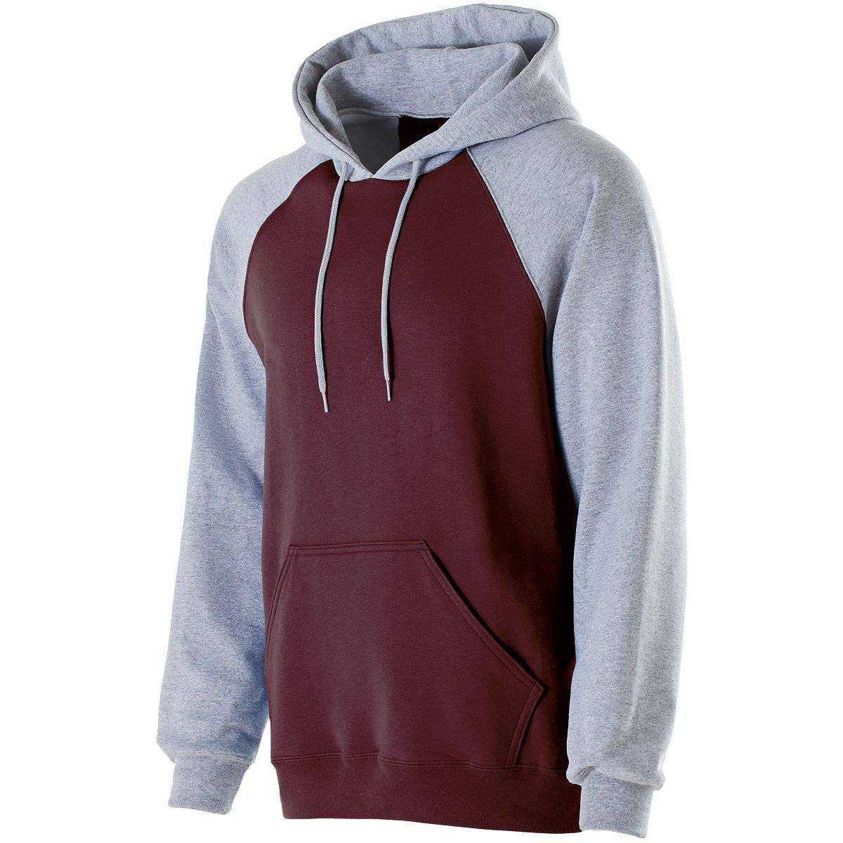 Holloway 229279 Youth Banner Hoodie - Maroon Athletic Heather - HIT a Double