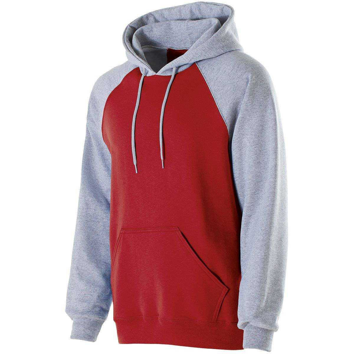 Holloway 229279 Youth Banner Hoodie - Red Athletic Heather - HIT a Double