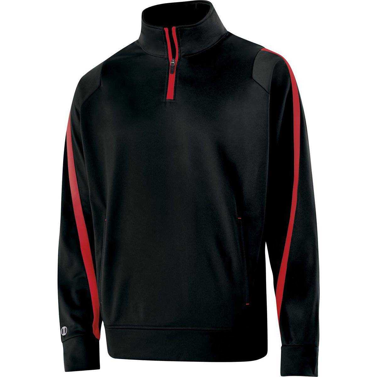 Holloway 229292 Youth Determination Pullover - Black Scarlet - HIT a Double