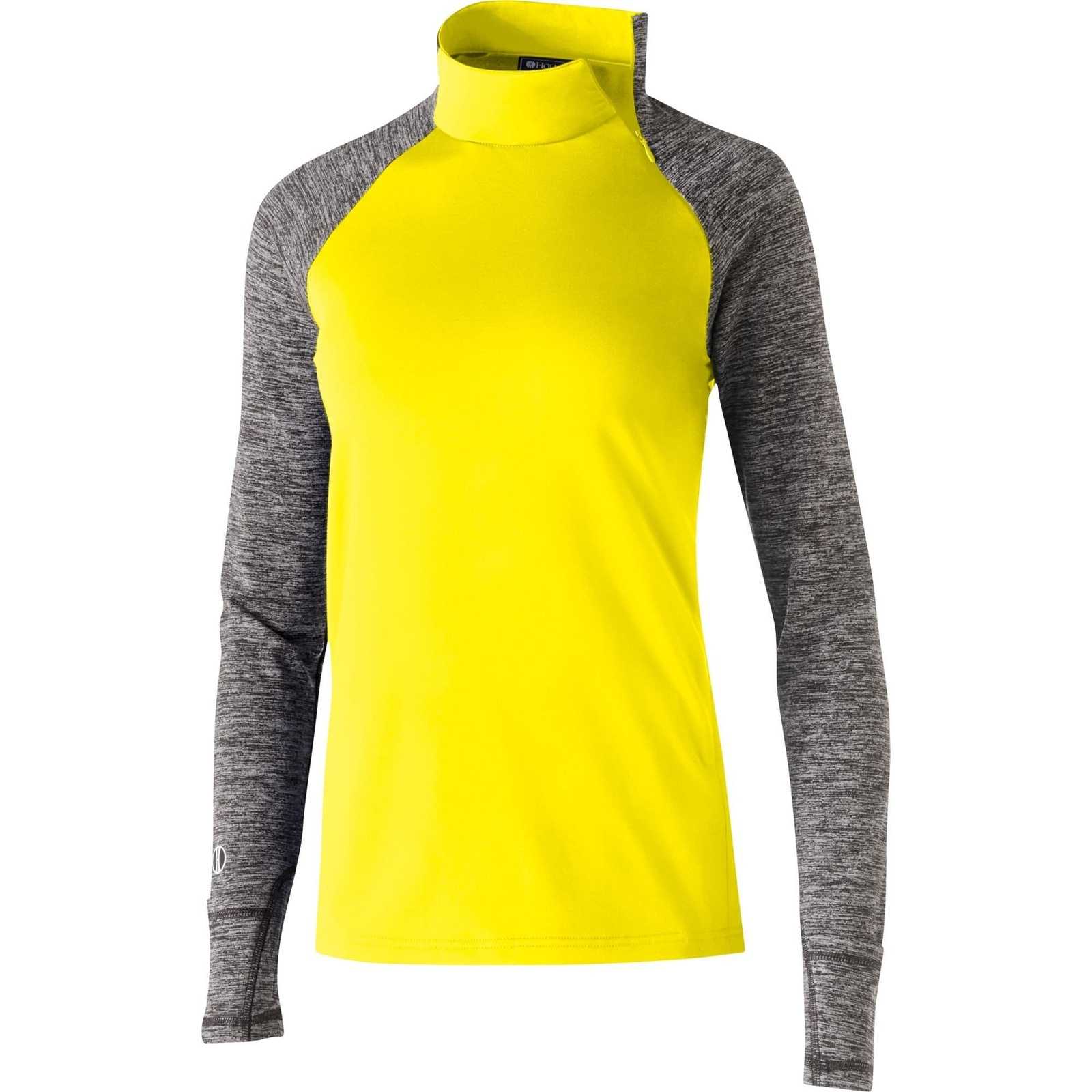 Holloway 229358 Ladies' Affirm Pullover - Bright Yellow Carbon Heather - HIT a Double