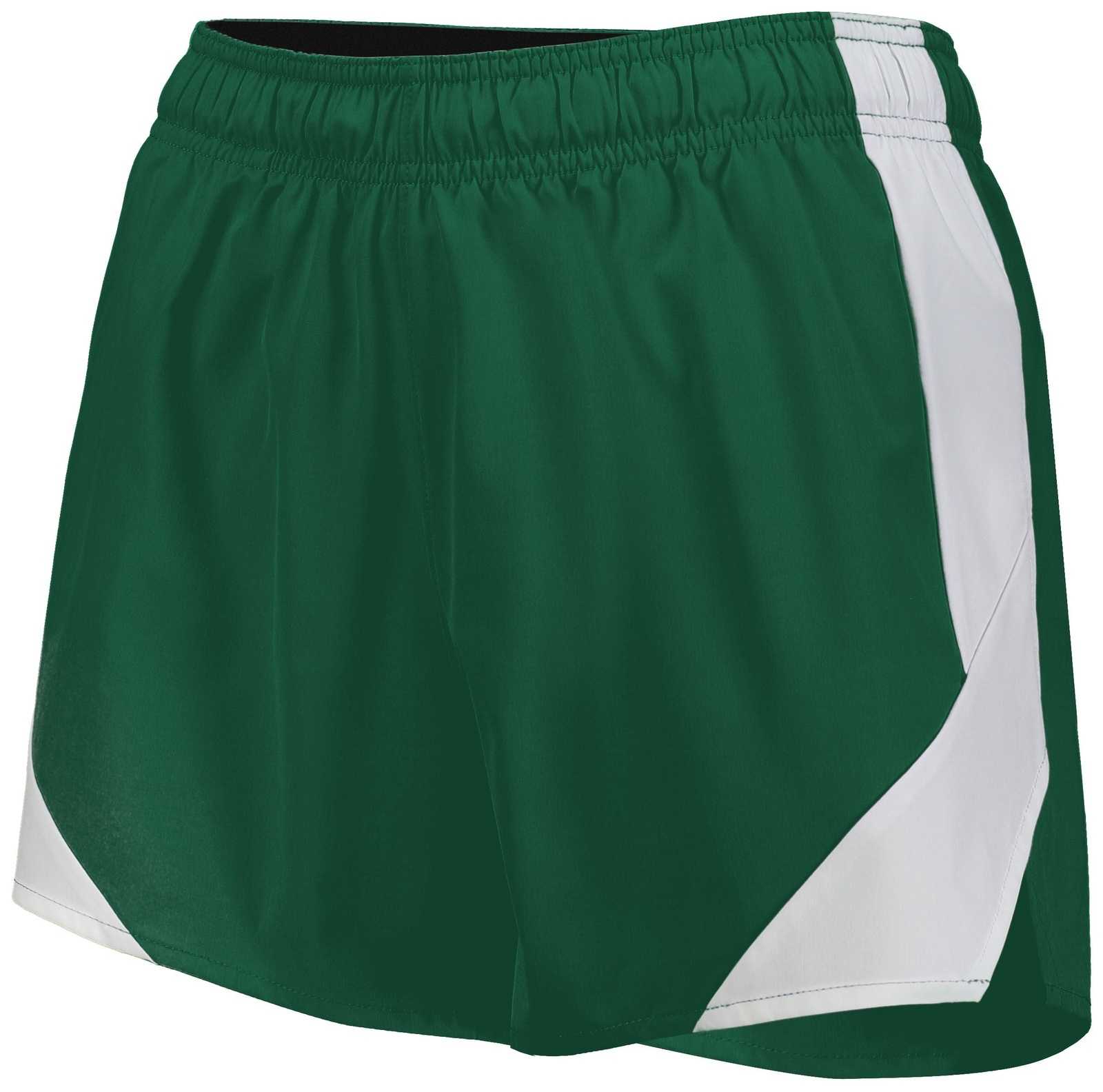 Holloway 229389 Ladies Olympus Shorts - Dark Green White - HIT a Double
