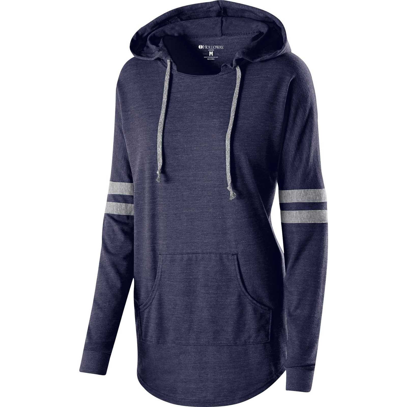 Holloway 229390 Ladies' Hooded Low Key Pullover - Vintage Navy Gray - HIT a Double