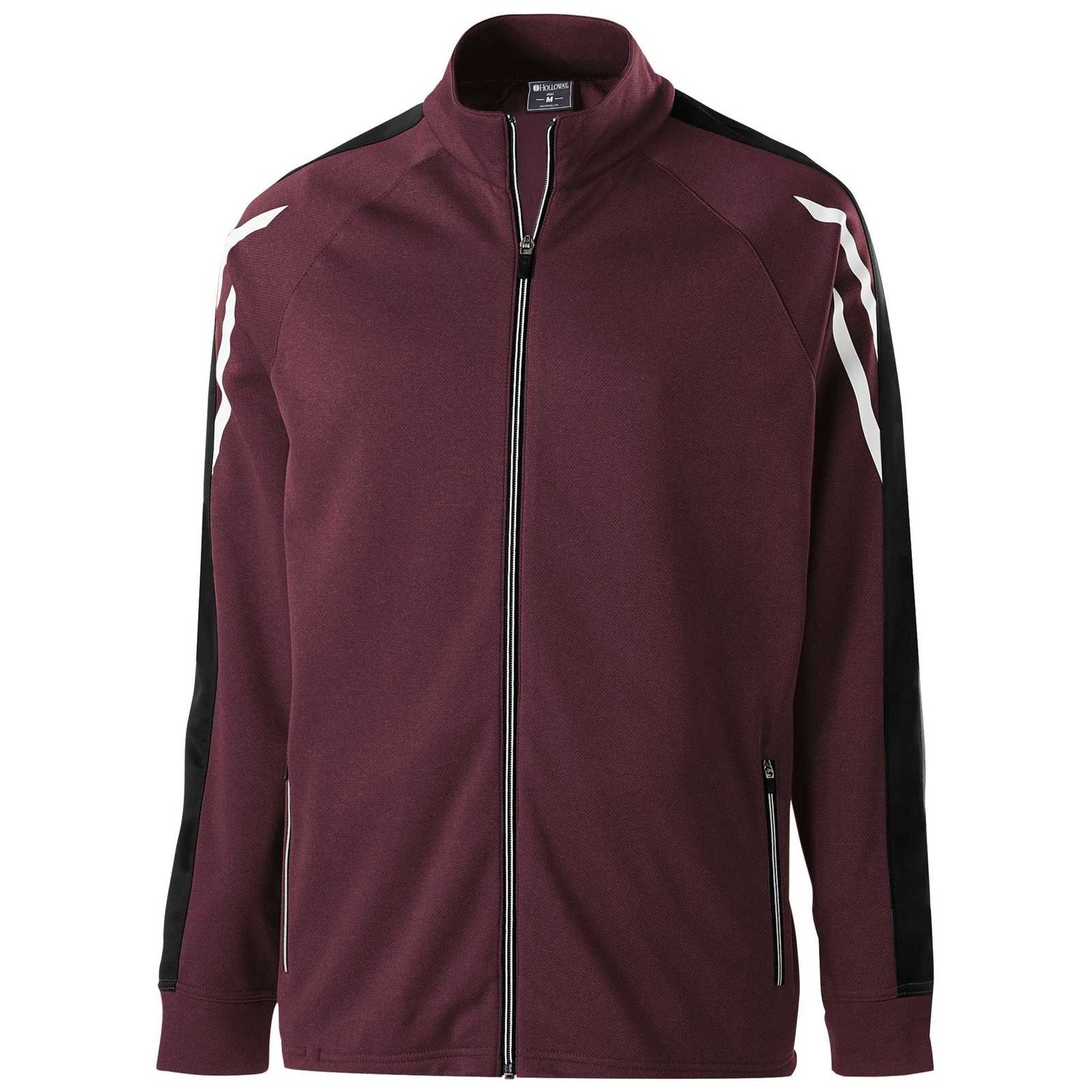 Holloway 229568 Flux Jacket - Maroon Black White - HIT a Double