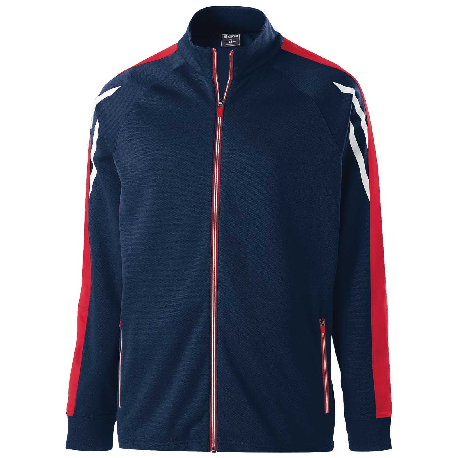 Holloway 229568 Flux Jacket - Navy Scarlet White - HIT a Double