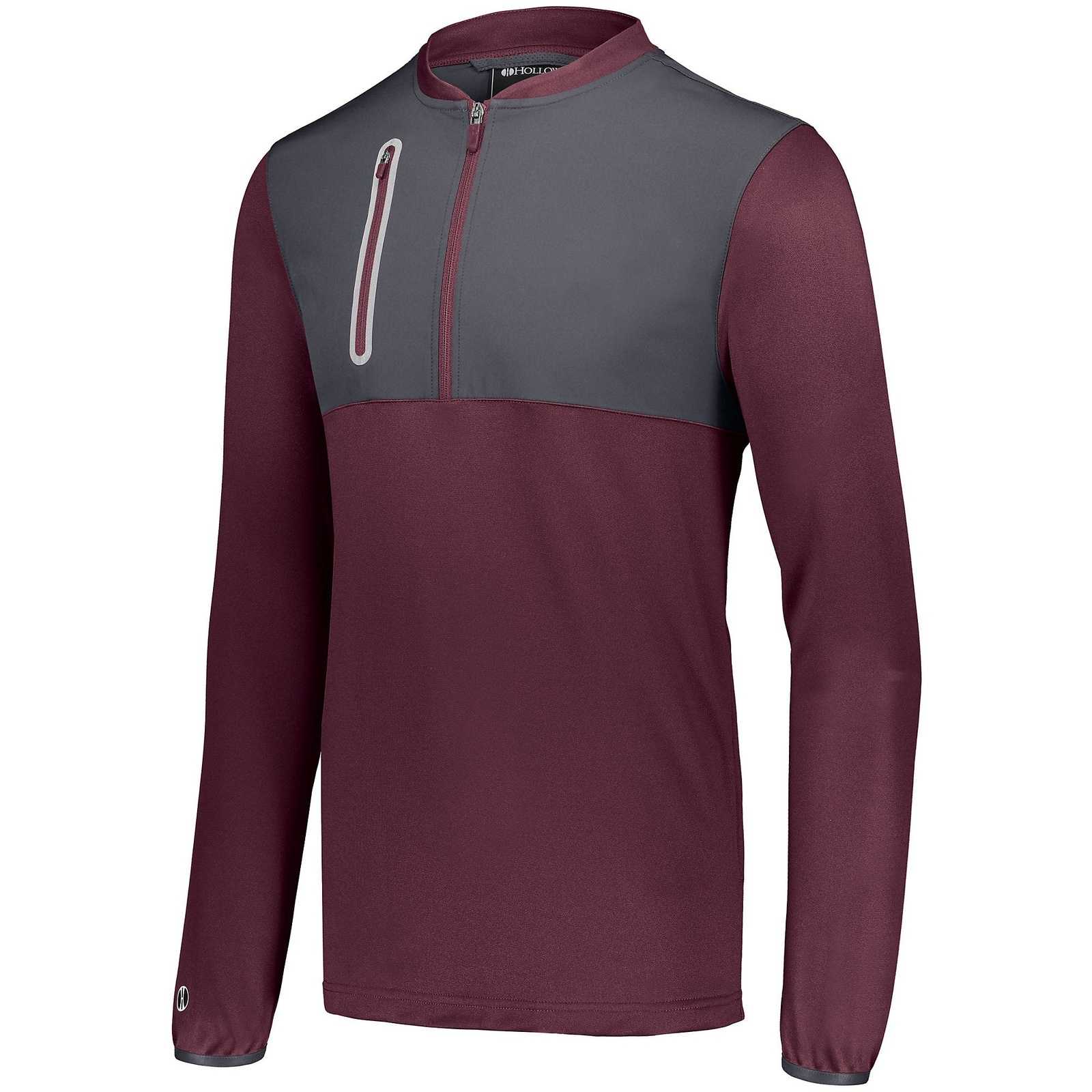 Holloway 229596 Weld Hybrid Pullover - Maroon Carbon - HIT a Double