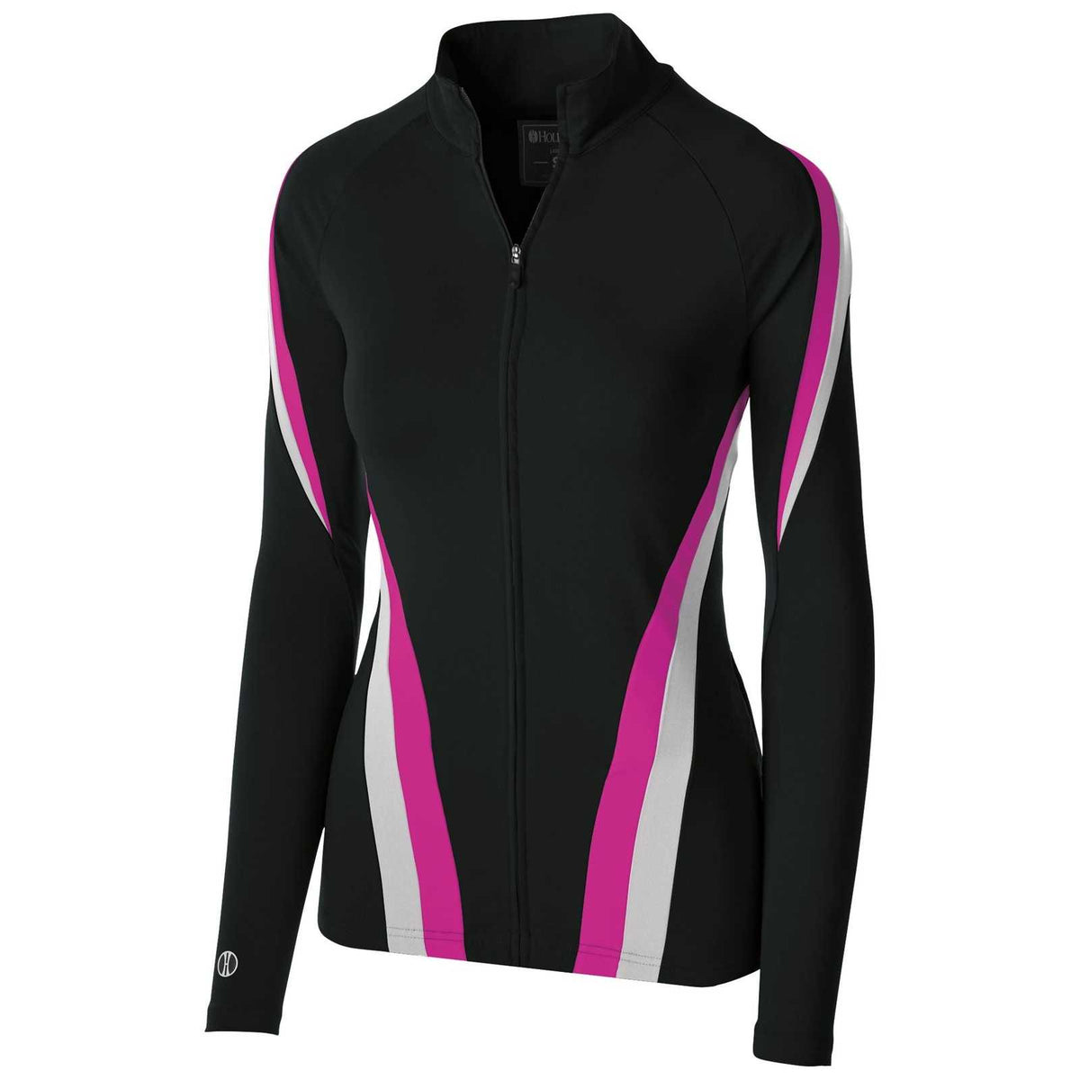Holloway 229772 Ladies&#39; Aerial Jacket - Black Silver Power Pink - HIT a Double