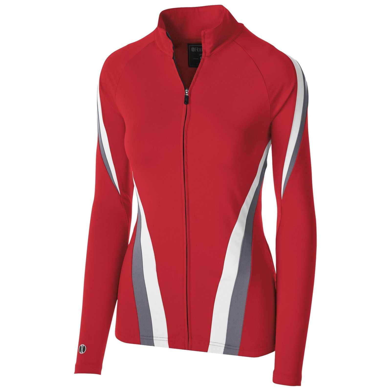 Holloway 229772 Ladies' Aerial Jacket - Scarlet Graphite White - HIT a Double